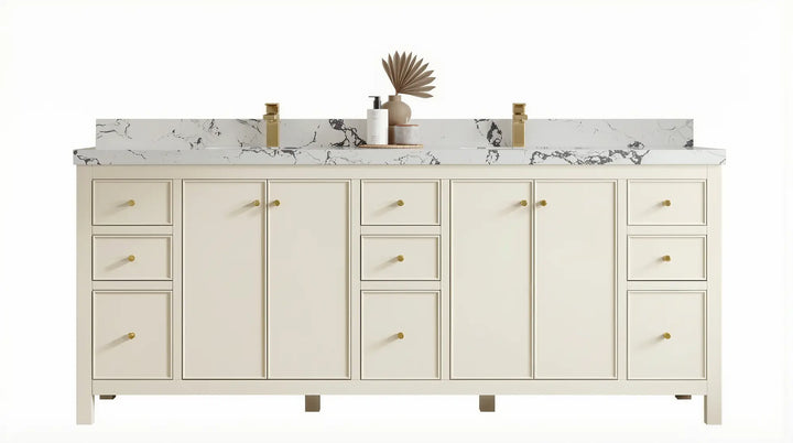 Chicago 84 in. W x 22 in. D Double Sink Bathroom Vanity - photo 1