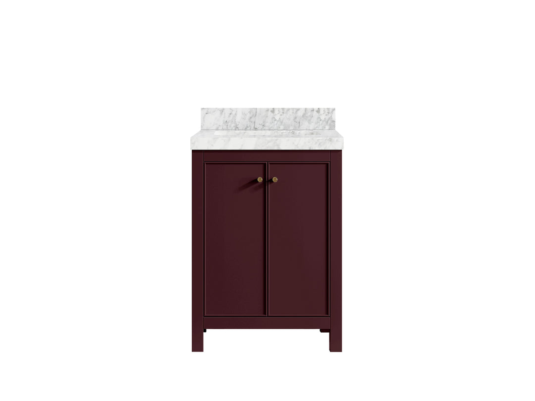 Chicago 24 in. W x 22 in. D Single Sink Bathroom Vanity | 
              
                Burgundy
                
                  
             - CHI_BGD_VL_GL_24 - photo №38