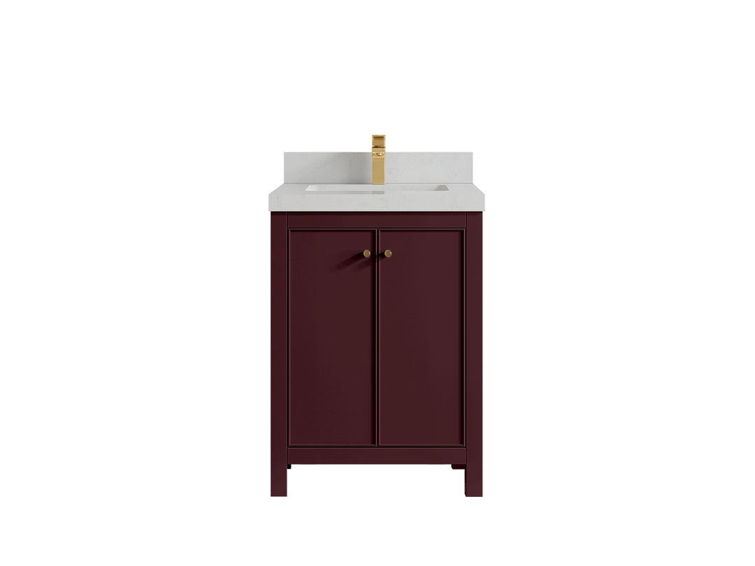 Chicago 24 in. W x 22 in. D Single Sink Bathroom Vanity | 
              
                Burgundy
                
                  
             - CHI_BGD_VL_GL_24 - photo №39