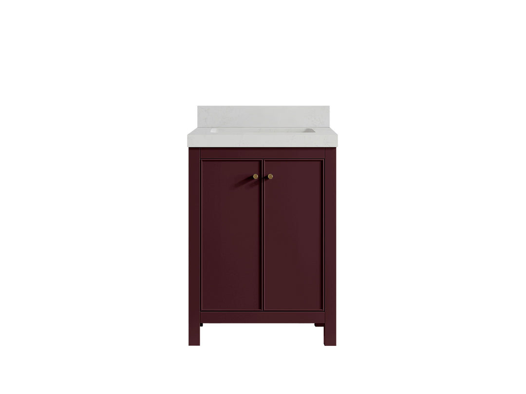 Chicago 24 in. W x 22 in. D Single Sink Bathroom Vanity | 
              
                Burgundy
                
                  
             - CHI_BGD_VL_GL_24 - photo №40