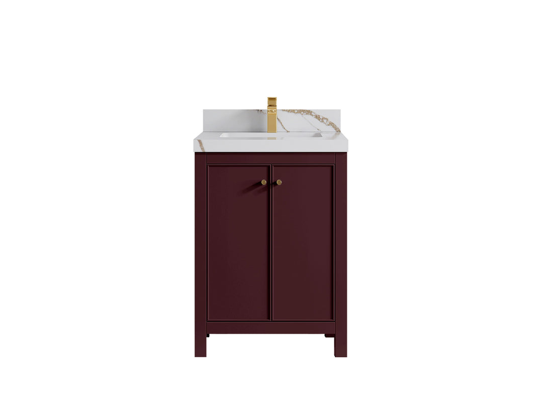 Chicago 24 in. W x 22 in. D Single Sink Bathroom Vanity | 
              
                Burgundy
                
                  
             - CHI_BGD_VL_GL_24 - photo №27