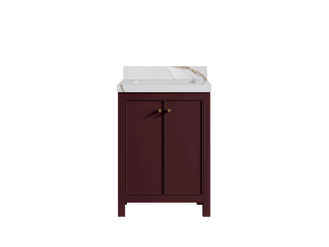 Chicago 24 in. W x 22 in. D Single Sink Bathroom Vanity | 
              
                Burgundy
                
                  
             - CHI_BGD_VL_GL_24 - photo №28