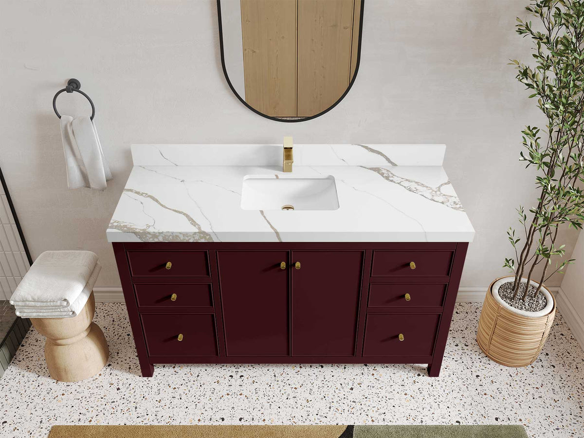 Chicago 60 in. W x 22 in. D Single Sink Bathroom Vanity