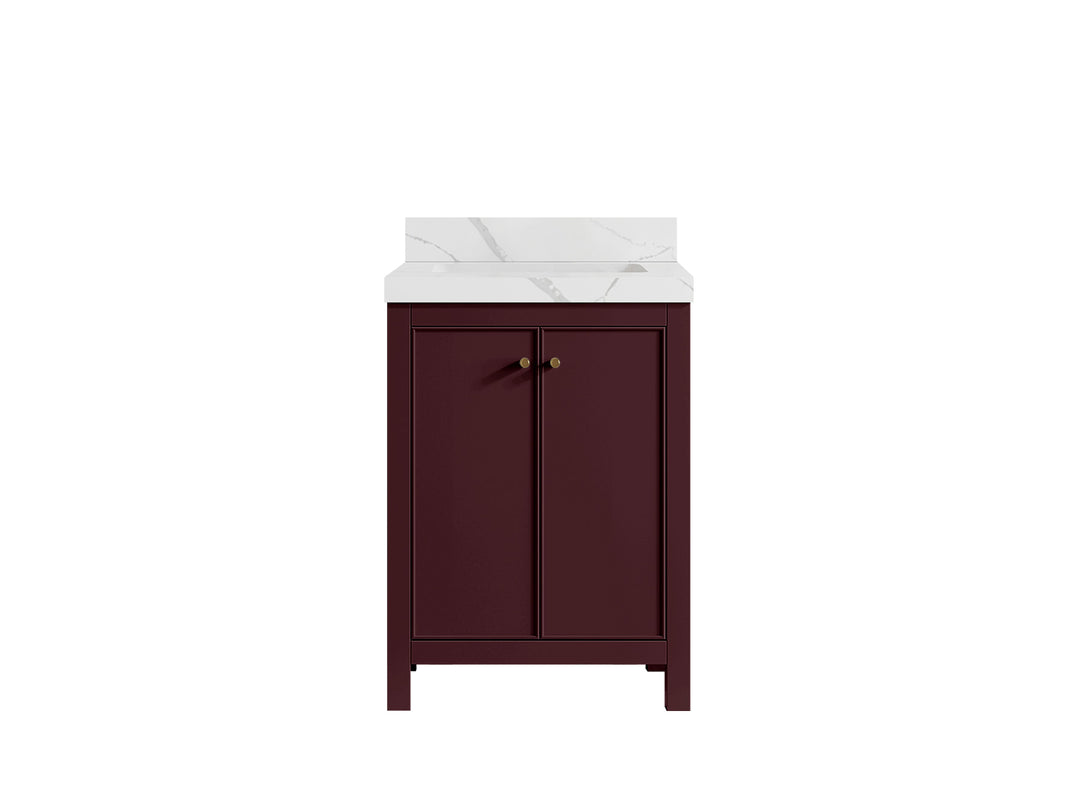 Chicago 24 in. W x 22 in. D Single Sink Bathroom Vanity | 
              
                Burgundy
                
                  
             - CHI_BGD_VL_GL_24 - photo №30