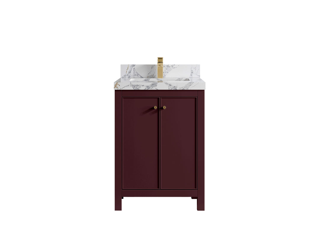 Chicago 24 in. W x 22 in. D Single Sink Bathroom Vanity | 
              
                Burgundy
                
                  
             - CHI_BGD_VL_GL_24 - photo №33