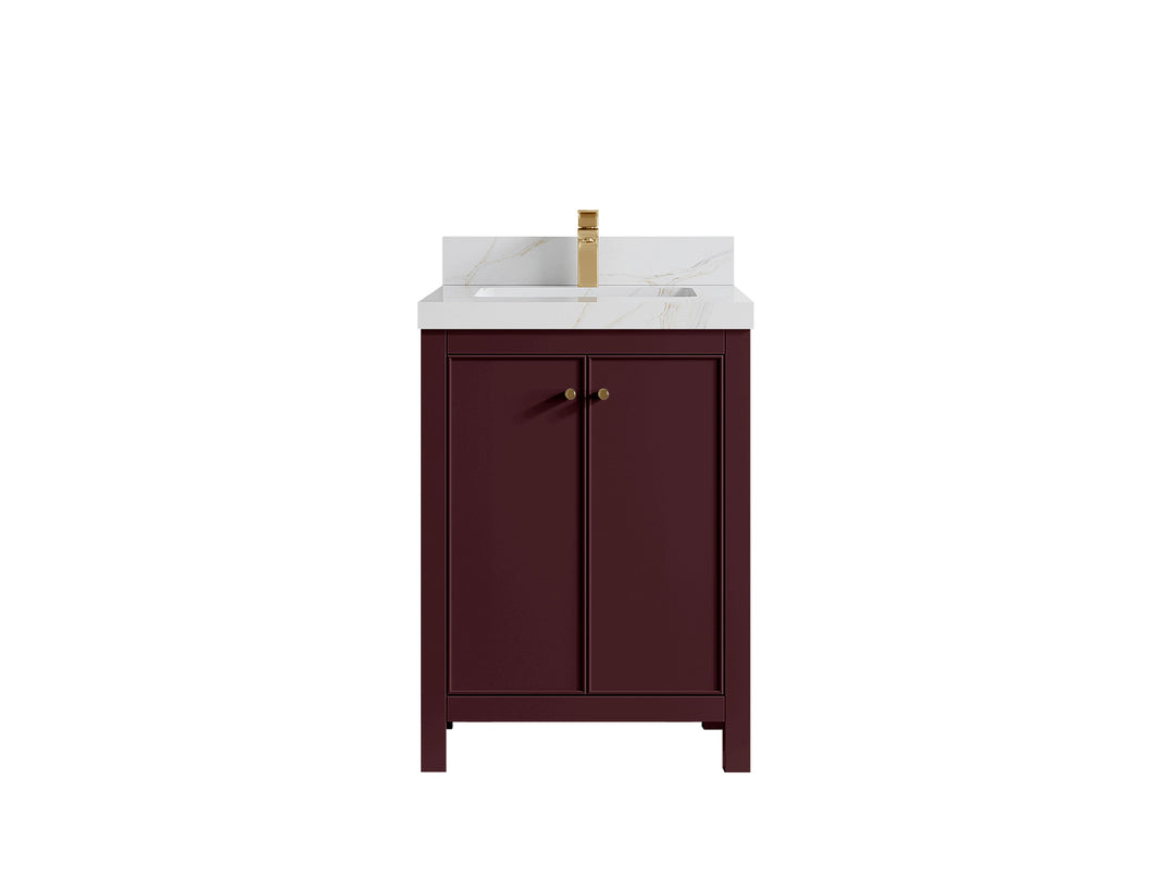 Chicago 24 in. W x 22 in. D Single Sink Bathroom Vanity | 
              
                Burgundy
                
                  
             - CHI_BGD_VL_GL_24 - photo №35