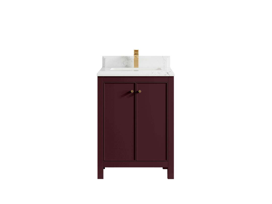 Chicago 24 in. W x 22 in. D Single Sink Bathroom Vanity | 
              
                Burgundy
                
                  
             - CHI_BGD_VL_GL_24 - photo №43