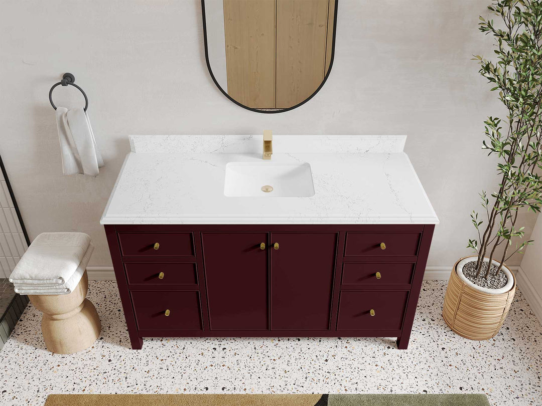 Chicago 60 in. W x 22 in. D Single Sink Bathroom Vanity