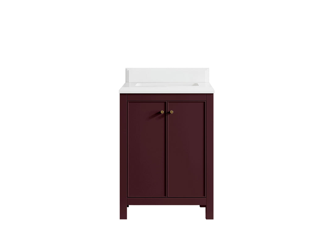 Chicago 24 in. W x 22 in. D Single Sink Bathroom Vanity | 
              
                Burgundy
                
                  
             - CHI_BGD_VL_GL_24 - photo №46