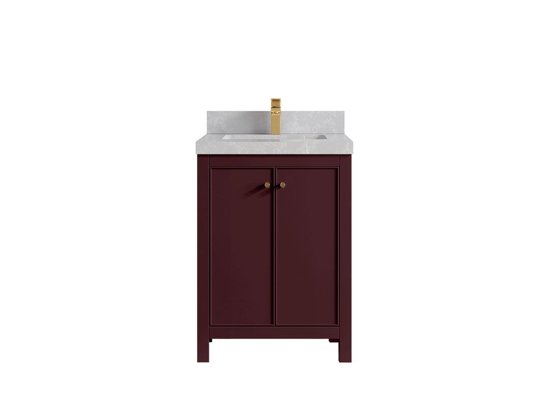 Chicago 24 in. W x 22 in. D Single Sink Bathroom Vanity | 
              
                Burgundy
                
                  
             - CHI_BGD_VL_GL_24 - photo №11