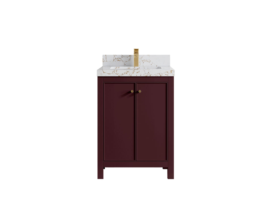 Chicago 24 in. W x 22 in. D Single Sink Bathroom Vanity | 
              
                Burgundy
                
                  
             - CHI_BGD_VL_GL_24 - photo №17