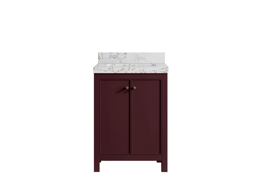 Chicago 24 in. W x 22 in. D Single Sink Bathroom Vanity | 
              
                Burgundy
                
                  
             - CHI_BGD_VL_GL_24 - photo №18