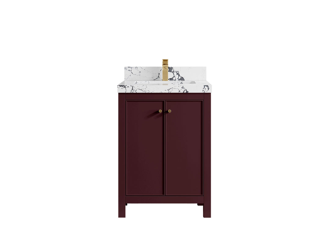 Chicago 24 in. W x 22 in. D Single Sink Bathroom Vanity | 
              
                Burgundy
                
                  
             - CHI_BGD_VL_GL_24 - photo №19