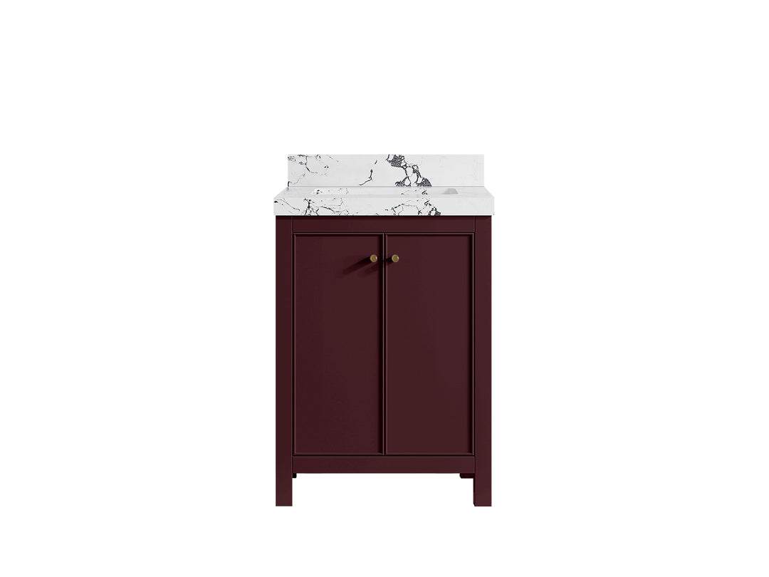 Chicago 24 in. W x 22 in. D Single Sink Bathroom Vanity | 
              
                Burgundy
                
                  
             - CHI_BGD_VL_GL_24 - photo №20