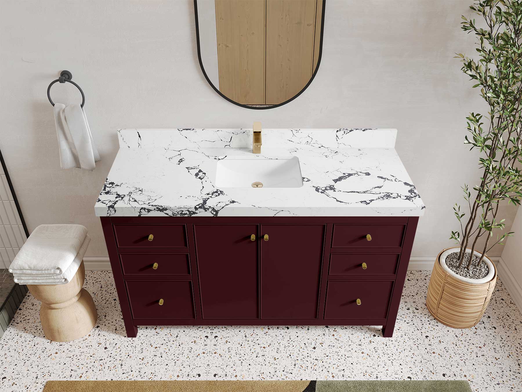 Chicago 60 in. W x 22 in. D Single Sink Bathroom Vanity