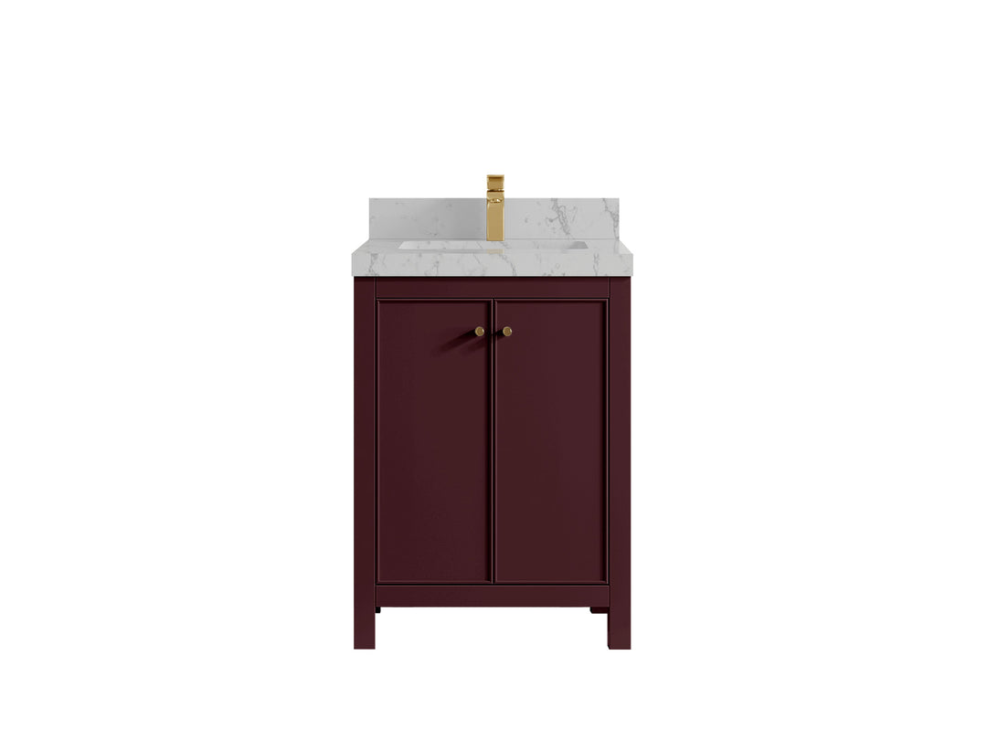 Chicago 24 in. W x 22 in. D Single Sink Bathroom Vanity | 
              
                Burgundy
                
                  
             - CHI_BGD_VL_GL_24 - photo №21