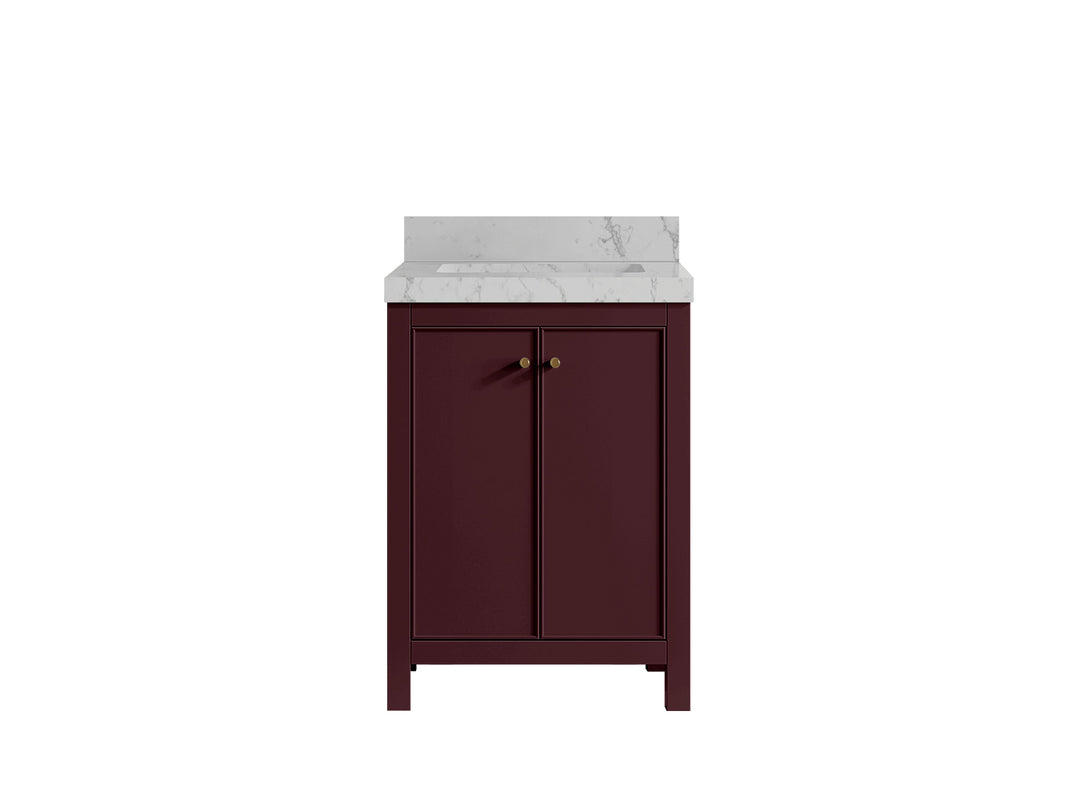 Chicago 24 in. W x 22 in. D Single Sink Bathroom Vanity | 
              
                Burgundy
                
                  
             - CHI_BGD_VL_GL_24 - photo №22