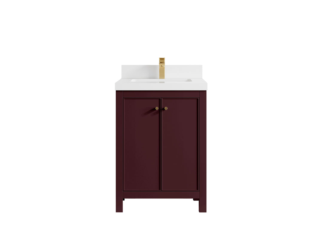 Chicago 24 in. W x 22 in. D Single Sink Bathroom Vanity | 
              
                Burgundy
                
                  
             - CHI_BGD_VL_GL_24 - photo №23