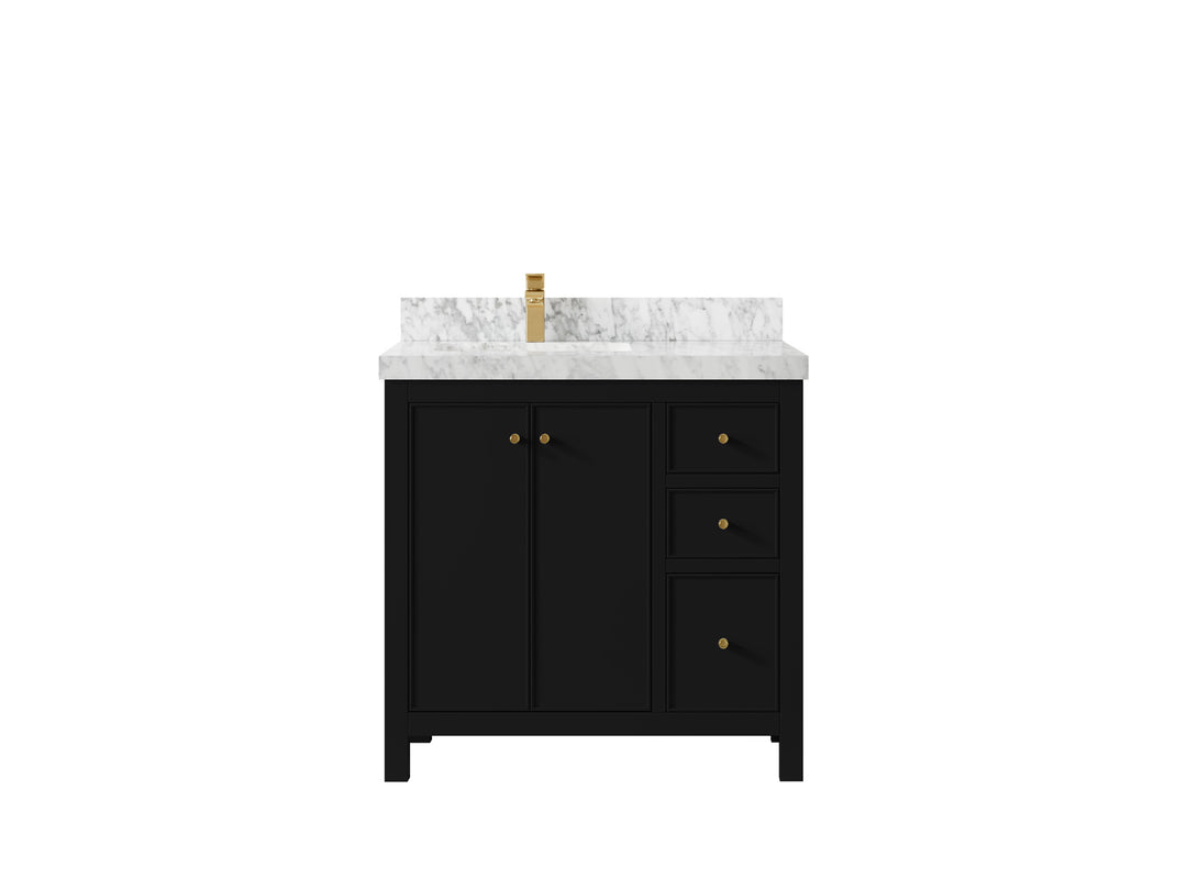 Chicago 36 in. W x 22 in. D Left Offset Sink Bathroom Vanity