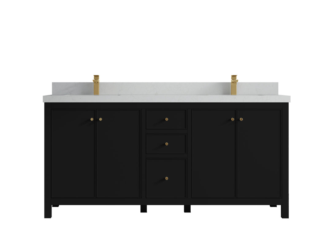 Chicago 72 in. W x 22 in. D Double Sink Bathroom Vanity
