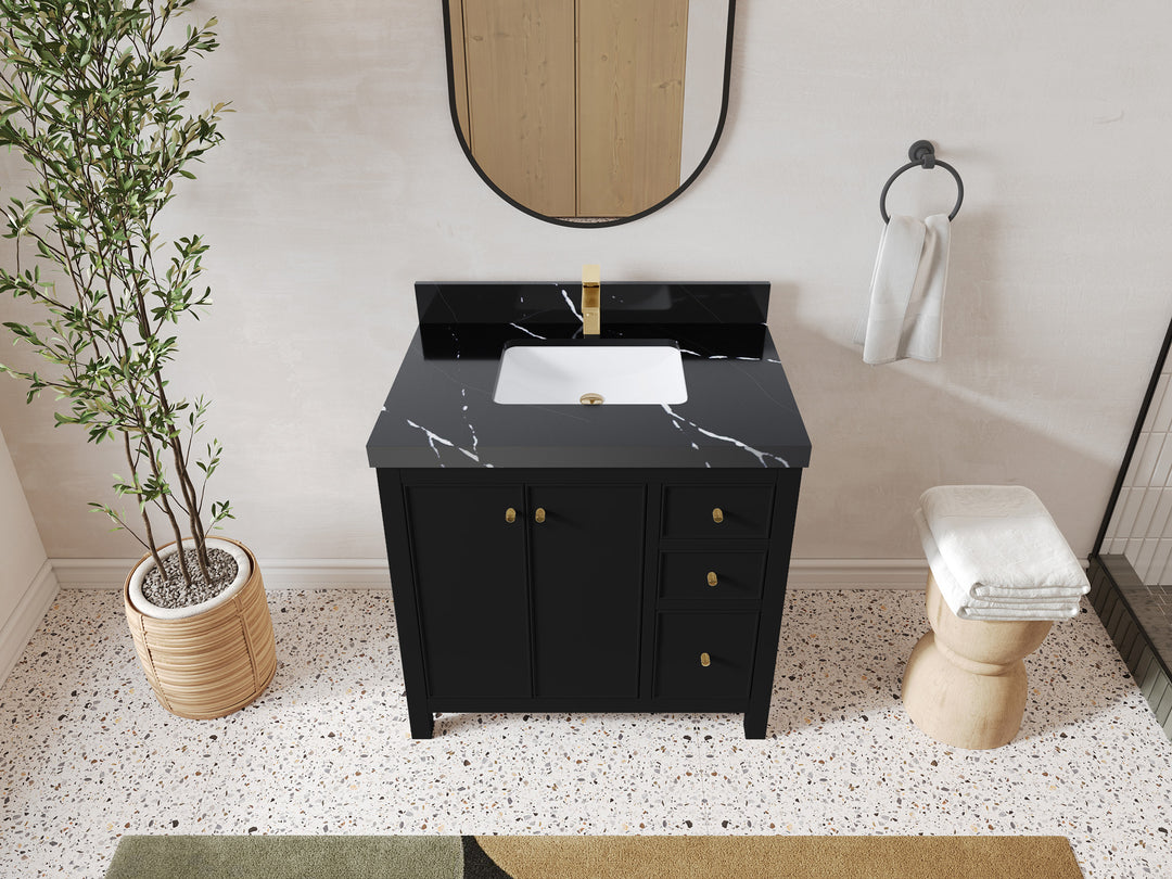 Chicago 36 in. W x 22 in. D Center Sink Bathroom Vanity