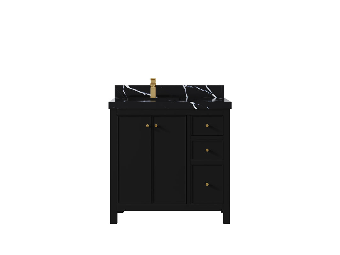 Chicago 36 in. W x 22 in. D Left Offset Sink Bathroom Vanity