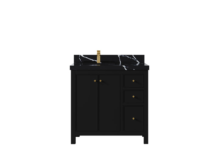 Chicago 36 in. W x 22 in. D Left Offset Sink Bathroom Vanity - photo 9