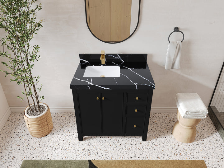 Chicago 36 in. W x 22 in. D Left Offset Sink Bathroom Vanity - photo 8