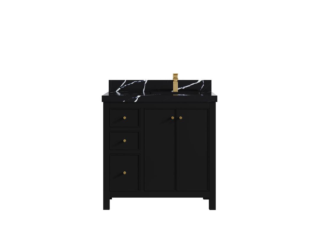 Chicago 36 in. W x 22 in. D Right Offset Sink Bathroom Vanity