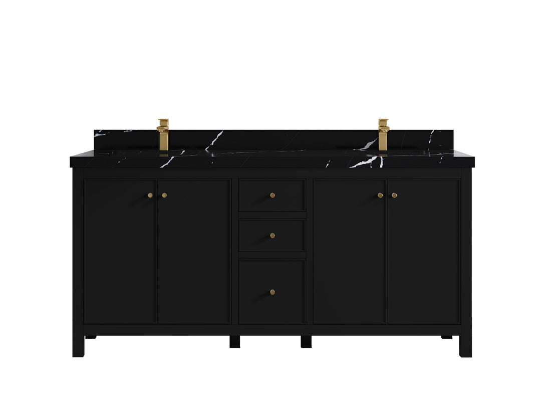 Chicago 72 in. W x 22 in. D Double Sink Bathroom Vanity