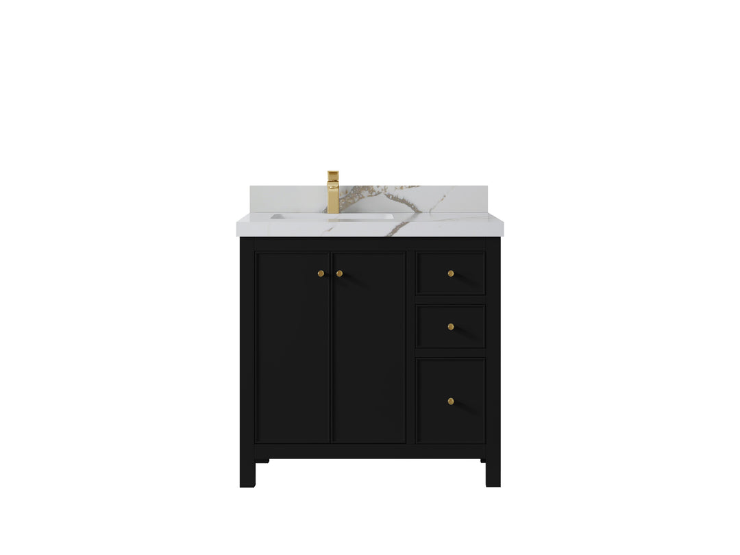 Chicago 36 in. W x 22 in. D Left Offset Sink Bathroom Vanity