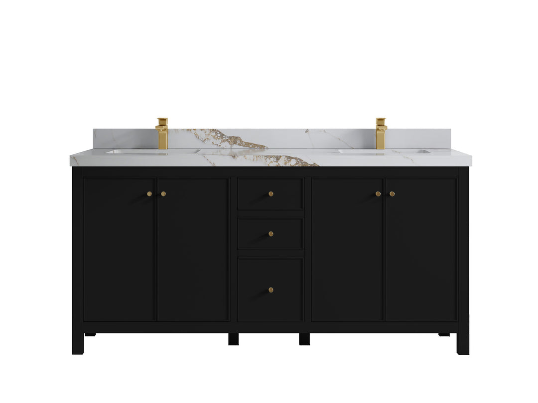 Chicago 72 in. W x 22 in. D Double Sink Bathroom Vanity