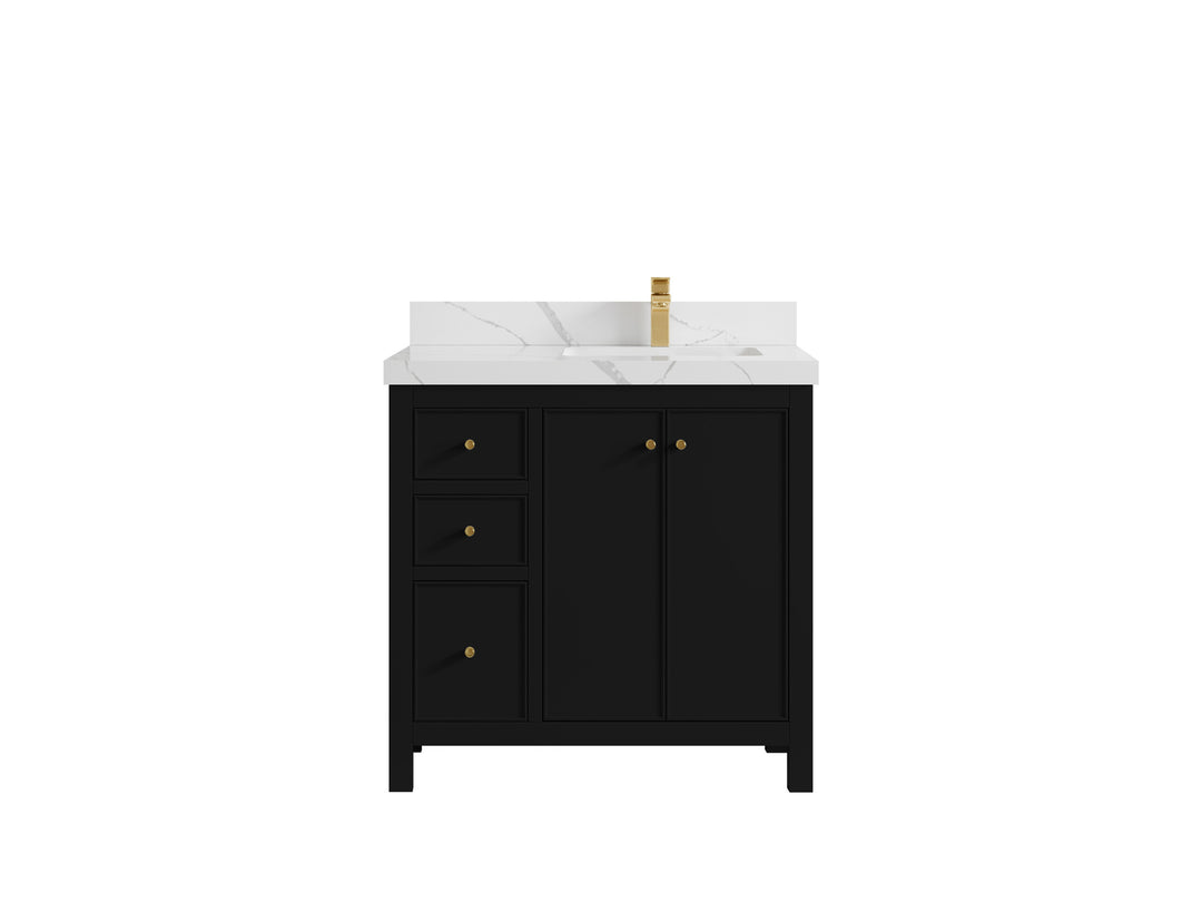 Chicago 36 in. W x 22 in. D Right Offset Sink Bathroom Vanity