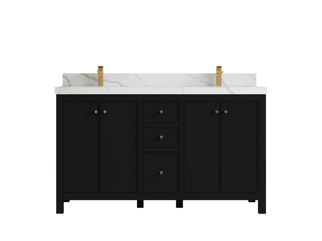 Chicago 60 in. W x 22 in. D Double Sink Bathroom Vanity