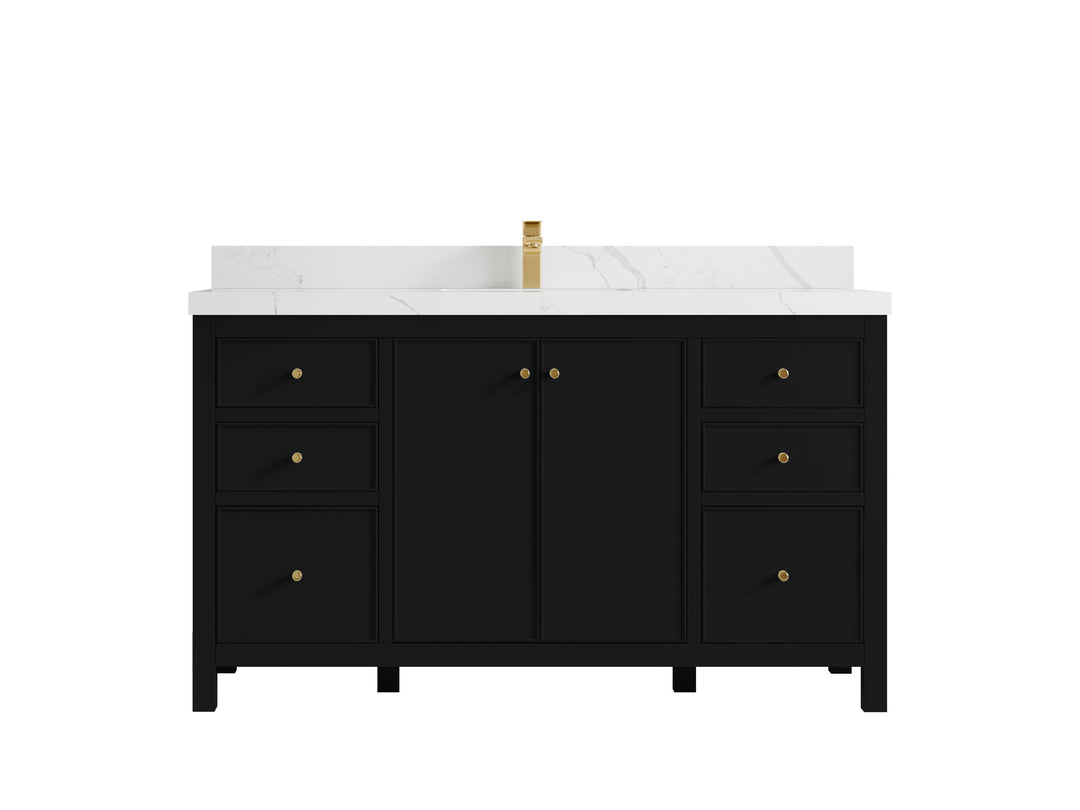 Chicago 60 in. W x 22 in. D Single Sink Bathroom Vanity