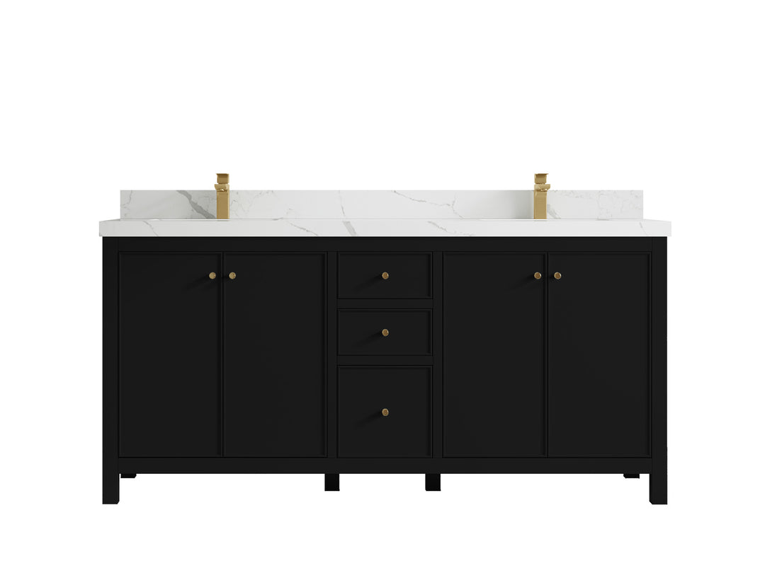 Chicago 72 in. W x 22 in. D Double Sink Bathroom Vanity