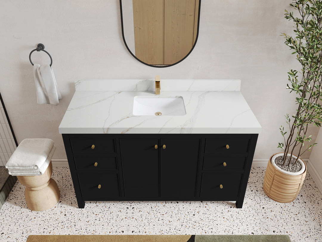 Chicago 60 in. W x 22 in. D Single Sink Bathroom Vanity