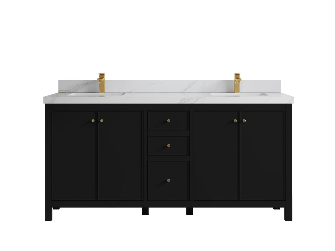 Chicago 72 in. W x 22 in. D Double Sink Bathroom Vanity