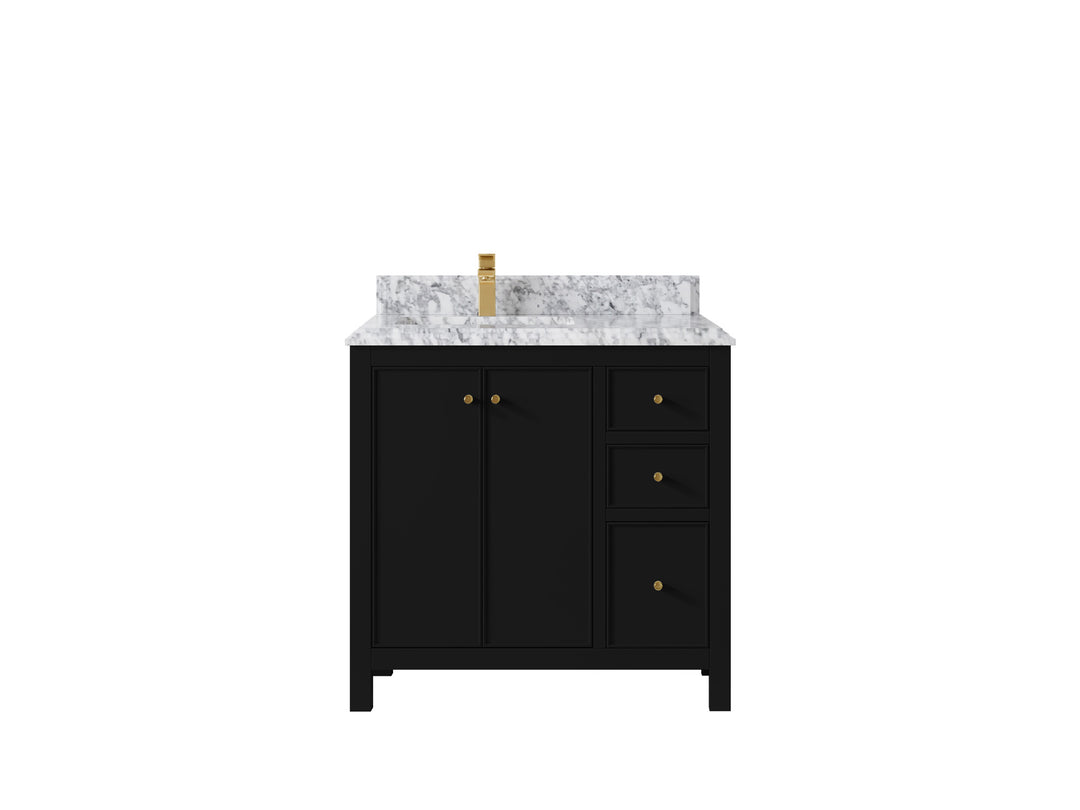 Chicago 36 in. W x 22 in. D Left Offset Sink Bathroom Vanity