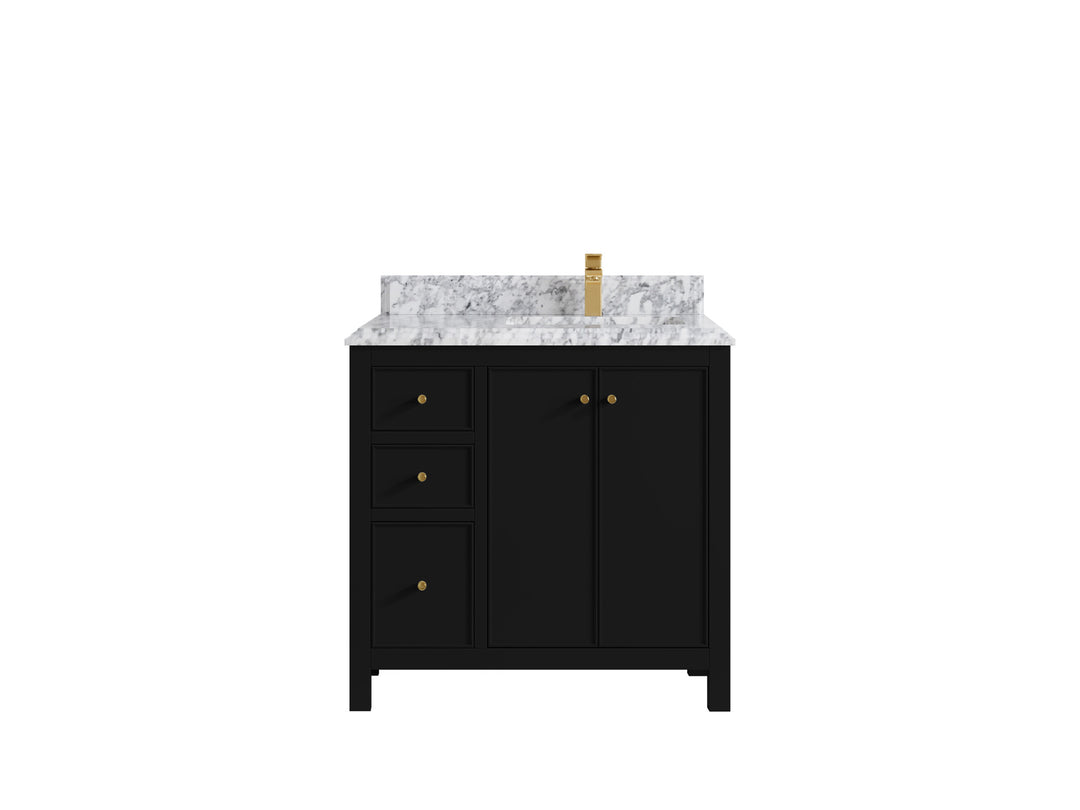 Chicago 36 in. W x 22 in. D Right Offset Sink Bathroom Vanity