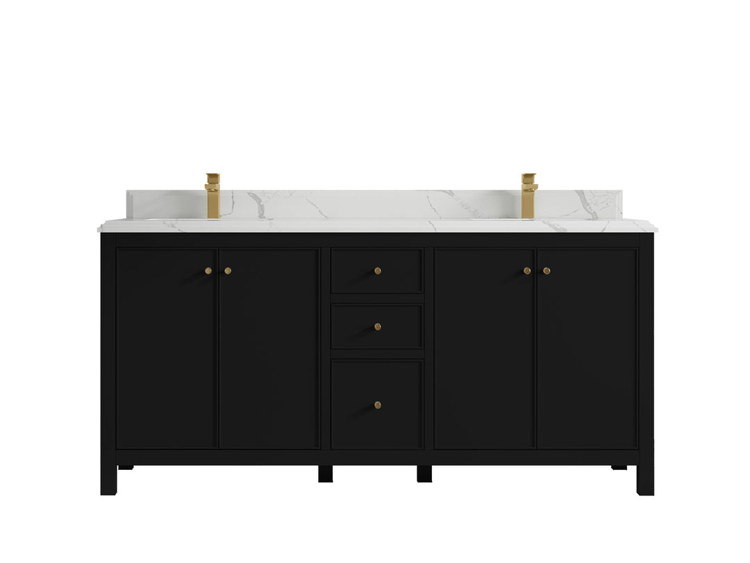 Chicago 72 in. W x 22 in. D Double Sink Bathroom Vanity