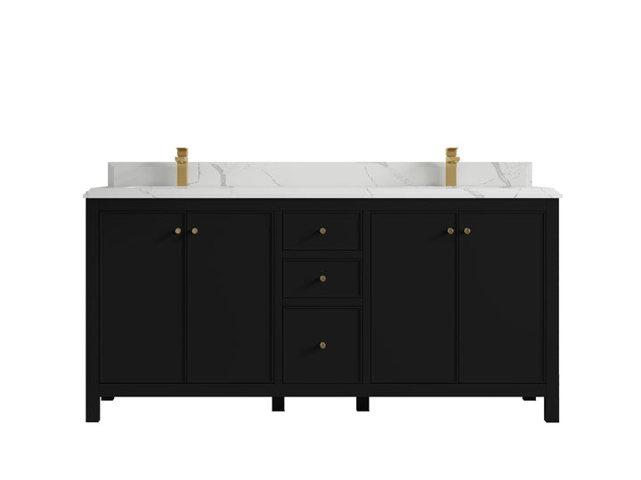 Chicago 72 in. W x 22 in. D Double Sink Bathroom Vanity - photo 25