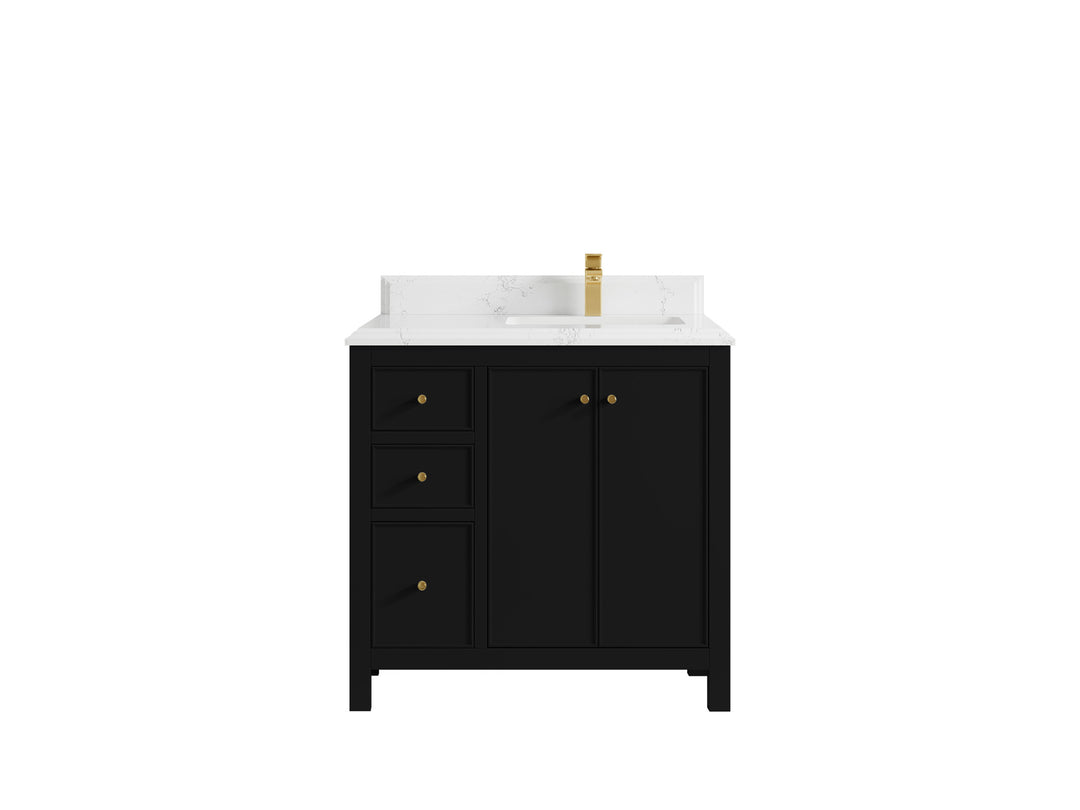 Chicago 36 in. W x 22 in. D Right Offset Sink Bathroom Vanity