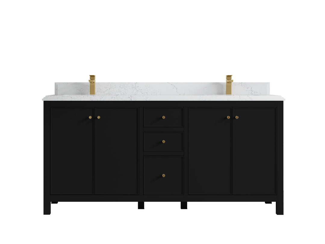 Chicago 72 in. W x 22 in. D Double Sink Bathroom Vanity