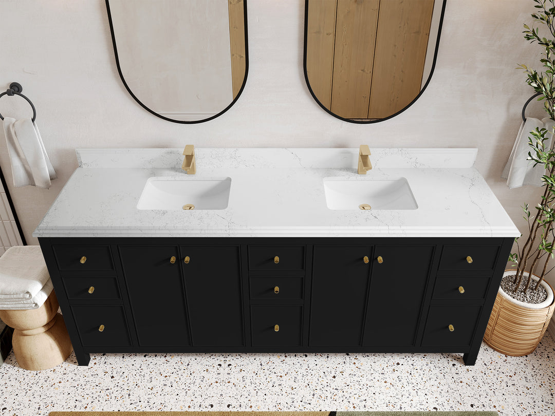 Chicago 84 in. W x 22 in. D Double Sink Bathroom Vanity