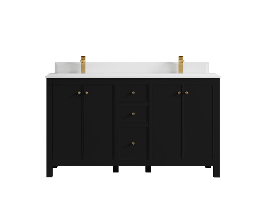 Chicago 60 in. W x 22 in. D Double Sink Bathroom Vanity