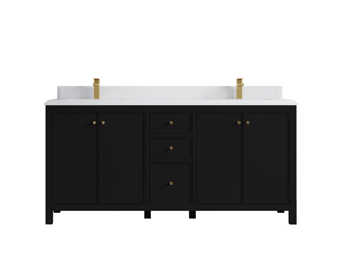 Chicago 72 in. W x 22 in. D Double Sink Bathroom Vanity
