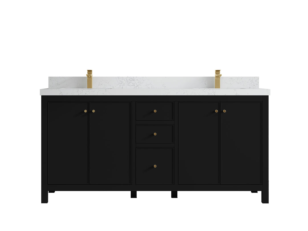 Chicago 72 in. W x 22 in. D Double Sink Bathroom Vanity