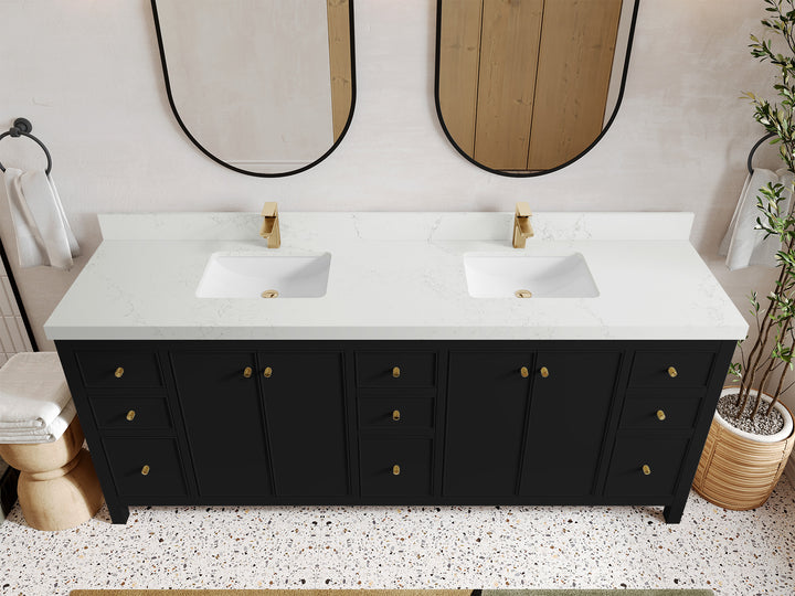 Chicago 84 in. W x 22 in. D Double Sink Bathroom Vanity - photo 28