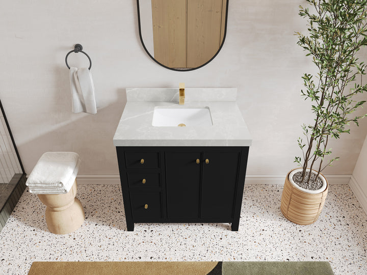Chicago 36 in. W x 22 in. D Center Sink Bathroom Vanity - photo 32